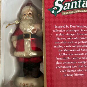 Roman Inc Memories of Santa 1925 Glass Vintage Ornament